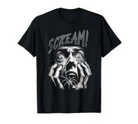 Urlo Horror Ragno Viso Spavento Terrore Vintage Maglietta