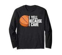 Urlo perché mi interessa Genitore di basket Divertente tifoso di basket Maglia a Manica