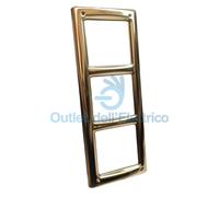 URMET 1155/86 CORNICE PVD COLOR OTTONE PER TELAIO 3 MODULI K-STEEL