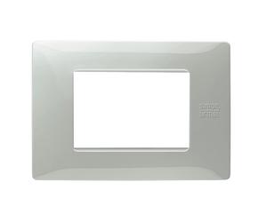 Urmet Simon Nea Flexa placca 3 moduli colore alluminio 11803.AL