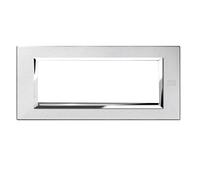 Urmet Simon Nea placca 6 moduli argento mercurio 13906.AM
