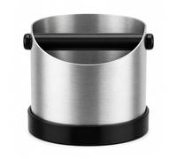 URMONA Knock Box per Espresso, Contenitore Fondo Caffè 1,3L in Acciaio Inox, Abklopfbehälter con Barra Rimovibile e Base Antiscivolo, Accessorio per Macchina Caffè Delonghi Sage Ninja (Argento)