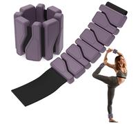 URMONA Pesi per piedi e polsi, 0,45 kg/0,9 kg ciascuno, 2 pesi regolabili per gambe e braccia, set per pilates, jogging, camminate, allenamento, yoga (viola)