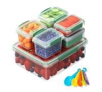 URMONA Set Contenitori Ermetici Clip & Close, 9 Pezzi con 5 Misurini, 100% a Tenuta, Box Meal Prep per Microonde, Senza BPA, Lavabili in Lavastoviglie (3.85Lx1, 0.5Lx1, 0.4Lx2, 0.16Lx2, 0.12Lx3)