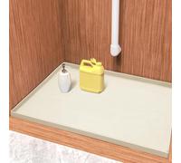 URMONA Tappetino Sottolavello in Silicone Impermeabile, Rivestimento per Mensole e Mobili da Cucina e Bagno, Protezione per Mobile e Piano, Tappetino per Lettiera(Panna,55 x 63 cm)