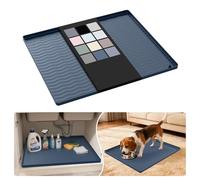 URMONA Tappetino Sottolavello in Silicone Impermeabile, Rivestimento per Mensole e Mobili da Cucina e Bagno, Protezione per Mobile e Piano, Tappetino per Lettiera(Grigio Scuro,48 x 55 cm)