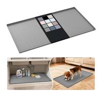 URMONA Tappetino Sottolavello in Silicone Impermeabile, Rivestimento per Mensole e Mobili da Cucina e Bagno, Protezione per Mobile e Piano, Tappetino per Lettiera(Beige,55 x 101 cm)