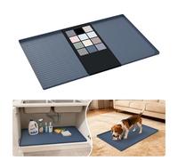 URMONA Tappetino Sottolavello in Silicone Impermeabile, Rivestimento per Mensole e Mobili da Cucina e Bagno, Protezione per Mobile e Piano, Tappetino per Lettiera(Grigio Scuro,55 x 86 cm)