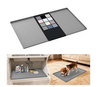 URMONA Tappetino Sottolavello in Silicone Impermeabile, Rivestimento per Mensole e Mobili da Cucina e Bagno, Protezione per Mobile e Piano, Tappetino per Lettiera(Beige,55 x 86 cm)