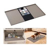 URMONA Tappetino Sottolavello in Silicone Impermeabile, Rivestimento per Mensole e Mobili da Cucina e Bagno, Protezione per Mobile e Piano, Tappetino per Lettiera(Beige,55 x 93 cm)