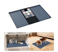 URMONA Tappetino Sottolavello in Silicone Impermeabile, Rivestimento per Mensole e Mobili da Cucina e Bagno, Protezione per Mobile e Piano, Tappetino per Lettiera(Grigio Scuro,55 x 71 cm)