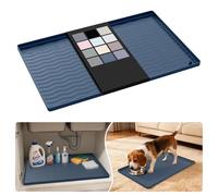 URMONA Tappetino Sottolavello in Silicone Impermeabile, Rivestimento per Mensole e Mobili da Cucina e Bagno, Protezione per Mobile e Piano, Tappetino per Lettiera(Grigio Scuro,35 x 55 cm)