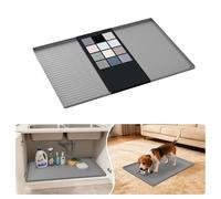 URMONA Tappetino Sottolavello in Silicone Impermeabile, Rivestimento per Mensole e Mobili da Cucina e Bagno, Protezione per Mobile e Piano, Tappetino per Lettiera(Beige,55 x 71 cm)