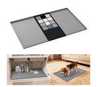 URMONA Tappetino Sottolavello in Silicone Impermeabile, Rivestimento per Mensole e Mobili da Cucina e Bagno, Protezione per Mobile e Piano, Tappetino per Lettiera(Beige,55 x 78 cm)