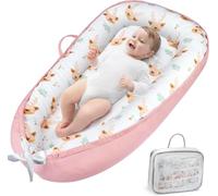 URMYWO Riduttore lettino 90 x 55 cm - 100% Cotone Nido per Neonati riduttore Culla Fatto a Mano - Babynest grigio piuma