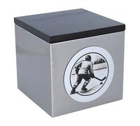 Urna a tema hockey, urna cremazione per giocatore di hockey o per fan (targa commemorativa/No)