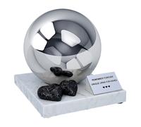 Urna artistica a sfera in acciaio inox verniciato, vera urna artigianale