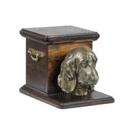 Urna Basset Hound in legno urna di cremazione per le ceneri del cane