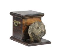 Urna Bouvier des Flandres Urna di cremazione con cofanetto in legno massiccio pe