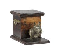 Urna Bull Terrier urna in legno urna di cremazione per le ceneri del cane