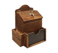 Urna - Cassetta postale in legno chiudibile a chiave, protegge i commenti, durevole e affidabile, per insegnanti, uffici, fattoria, ristorante, chiesa, matrimoni, eventi, donazioni