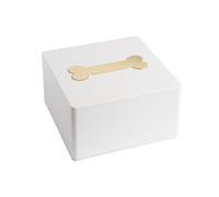 Urna Cineraria in Legno Laccato per Animali 15x15x10cm GMF Osso Bianco