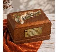 Urna cineraria in legno per gatti Maine Coon - Urna commemorativa