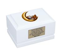 Urna cineraria “Moon Cradle” per neonati - Urna commemorativa in legno bianco