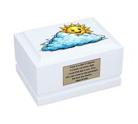 Urna cineraria per bambini “Sun Above the Clouds” - Urna commemorativa in legno