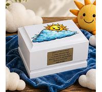Urna cineraria per bambini “Sun Above the Clouds” - Urna commemorativa in legno