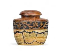 Urna cineraria per ceneri umane con coperchio filettato - Urne commemorative per ceneri - Urna in legno naturale