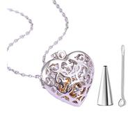 Urna Collane Per Ceneri,Collana A Cuore Vuoto Con Urna A Cuore In Oro Ciondolo Ricordo Di Cenere Gioielli Di Memoria Per Donne Uomini Medaglioni Per Ceneri Umane E Animali Domestici,Come Mostrato