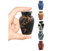 Urna commemorativa con finitura marmorizzata, mini urna in metallo per ceneri umane o animali domestici, piccola urna commemorativa con sacchetto di velluto e imbuto, un regalo perfetto per le