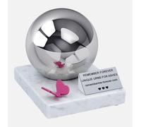 Urna commemorativa per bambino Urna di cremazione a sfera con testo inciso Urna