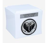 Urna con cuore spezzato Urna per ceneri Urna moderna a forma di scatola