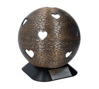 Urna con cuori, urna decorativa a forma di sfera