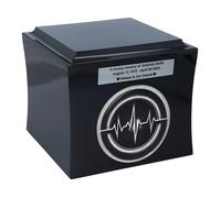 Urna con motivo Lifeline urna simbolica con grafico del battito cardiaco