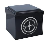 Urna con motivo Lifeline urna simbolica con grafico del battito cardiaco