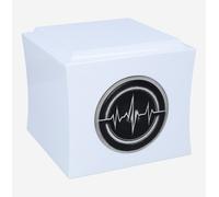 Urna con motivo Lifeline urna simbolica con grafico del battito cardiaco
