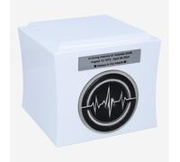 Urna con motivo Lifeline urna simbolica con grafico del battito cardiaco