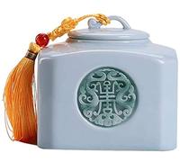 Urna crematoria per Ceneri di Animali Domestici Adulti Urna crematoria per Ceneri di Animali Domestici Grande Cilindro commemorativo sigillato in Stile Cinese Urna funeraria a casa o al cimitero