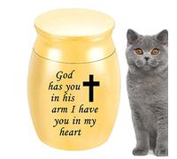 Urna cremazione per animali domestici piccole ceneri in metallo, piccola urna di cremazione commemorativa in alluminio, urna per animali domestici, piccole ceneri in metallo, urna cremazione, Se