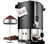 Urna da caffè commerciale da 100 tazze con controllo della temperatura, caffettiera extra large da 1500 W, dispenser per caffè in acciaio inossidabile 304, doppio isolamento, urna per acqua calda per