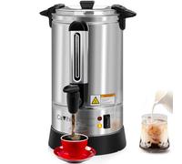 Urna da caffè da 50 tazze da 8 l, grande, in acciaio inox, per uso commerciale, erogatore di acqua calda, 950 W, per eventi e catering, 8 l, singola