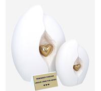 Urna di cremazione in ceramica per ceneri umane con cuore Urna decorativa