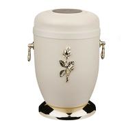Urna di cremazione in metallo per ceneri con rosa d'oro Urna funeraria