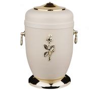 Urna di cremazione in metallo per ceneri con rosa d'oro Urna funeraria