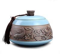 Urna di cremazione per Ceneri Urna funeraria Urne di cremazione Adulti Bambini Urne per Animali Domestici Sigillata Contro Cofanetto di Ceneri di umidità (Colore : Blu)