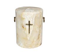 Urna di pietra in onice naturale con giglio di Calla Urna di cremazione