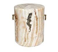 Urna di pietra in onice naturale con giglio di Calla Urna di cremazione